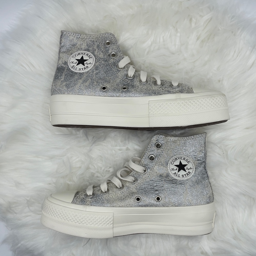 Wmns Chuck Taylor All Star Platform High ‘Metallic Camo-Silver’